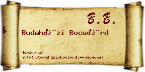 Budaházi Bocsárd névjegykártya